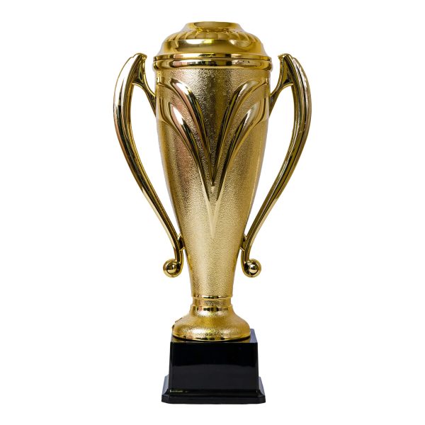 Plastic Trophy Including Fig, Gold, Large, 40cm