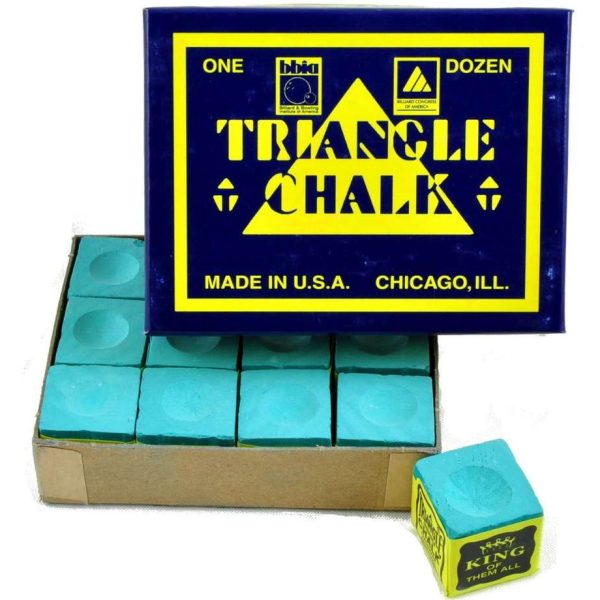 Triangle Pool Cue Chalk Green