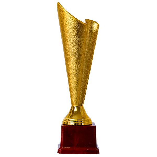Plastic Trophy Including Fig, Gold, Large, 31cm